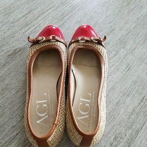 AGL Vero Cuoio flats red
